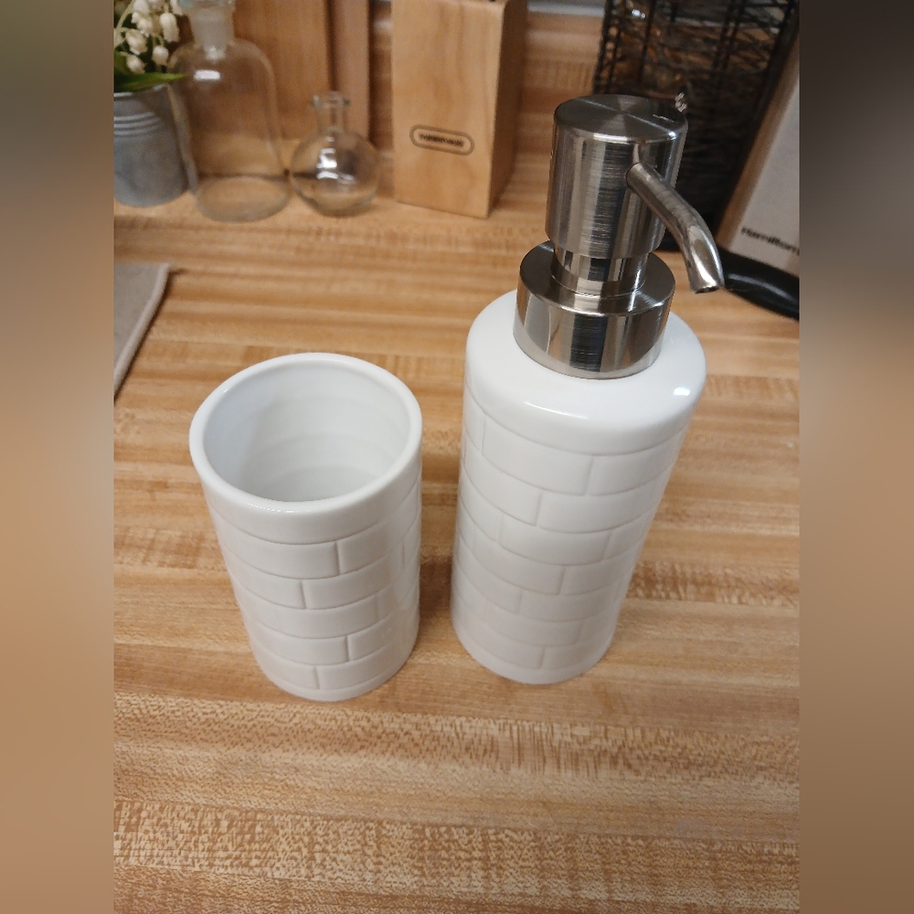 Soap Pump & Tooth Brush Holder